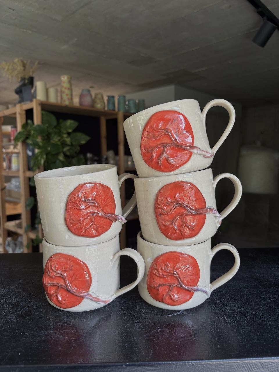 Plazenta-Tasse Handgetöpfert 🌸 – Bild 3